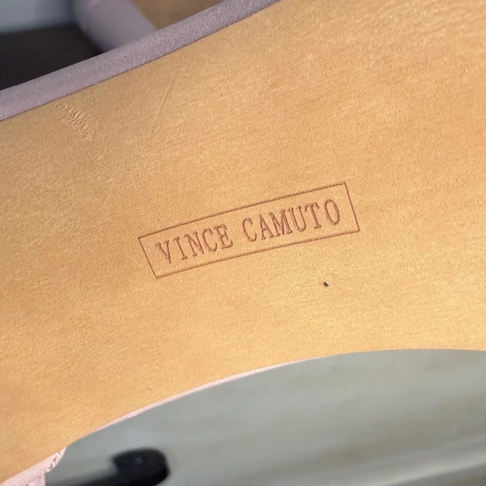 Vince‎ Camuto Pink Block Heel Sandals Good Ankle Strap Leather Women's Size 10M